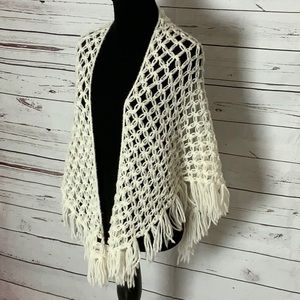 Vintage hand made crochet shawl
